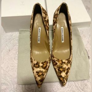 Brand new, never use; Leopard fabric original Manolo Blahnik